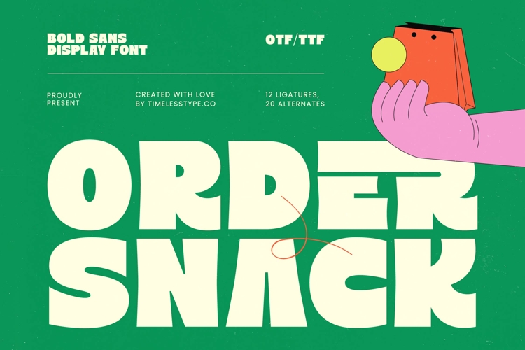 Order Snack - Bold Sans Display Font