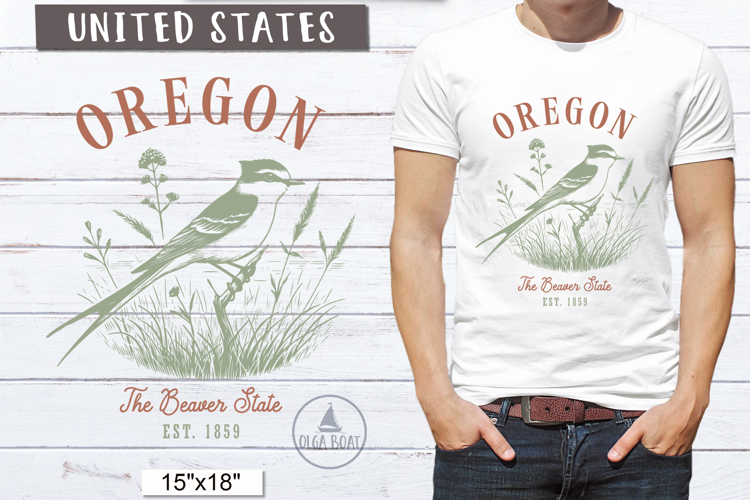 Oregon PNG | Vintage United States Sublimation