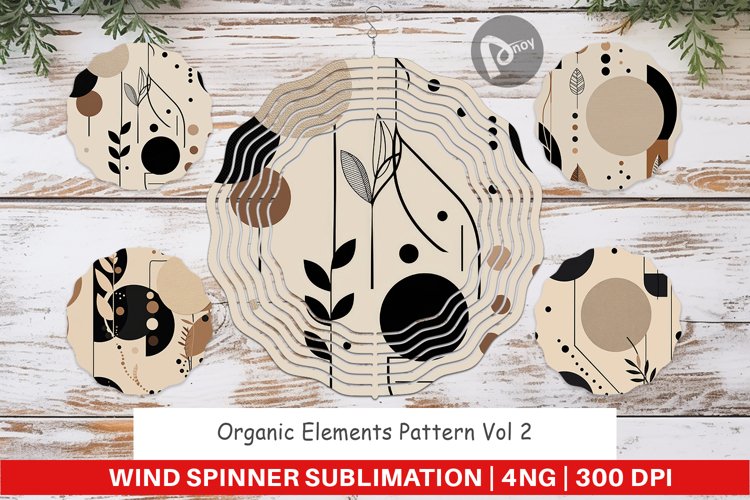 Wind Spinner Organic Elements Pattern