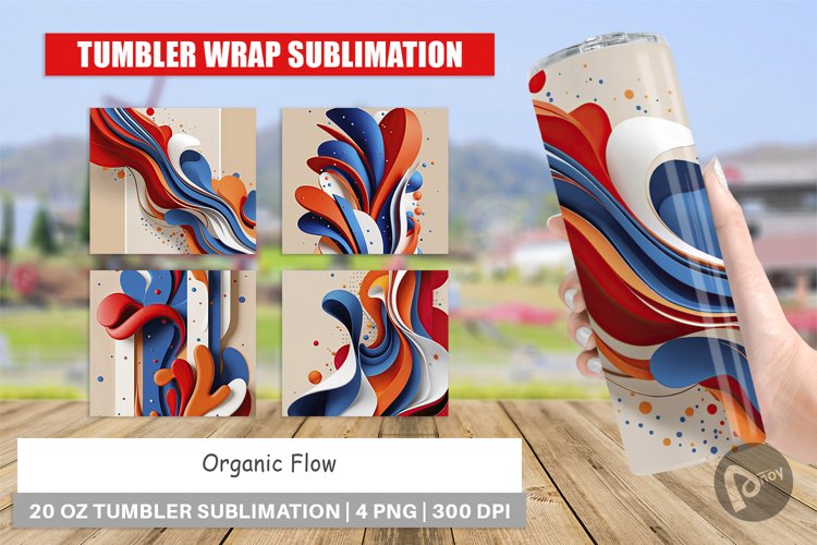 Tumbler Wrap Organic Flow