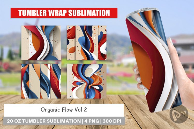 Tumbler Wrap Organic Flow