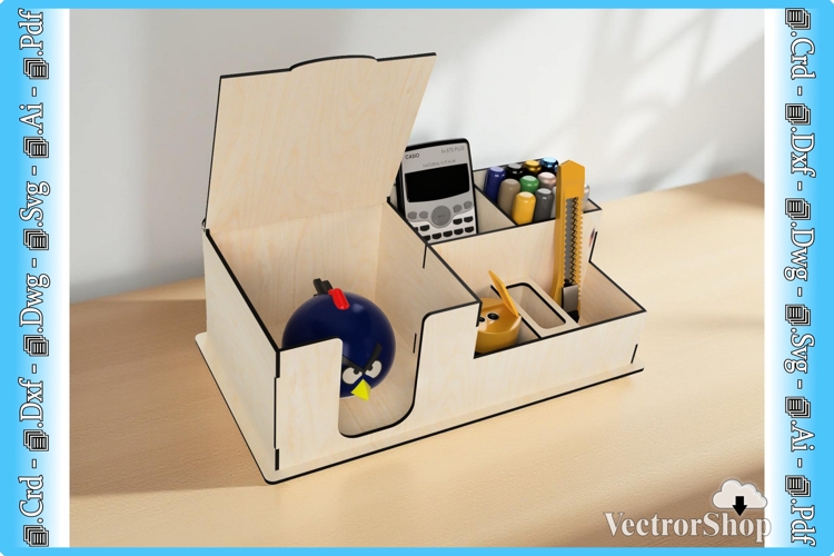 Desktop Pen Holder - Decorative Template