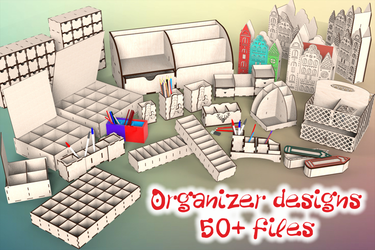 50 Designs of Organizers with Dividers and Drawers Bundle