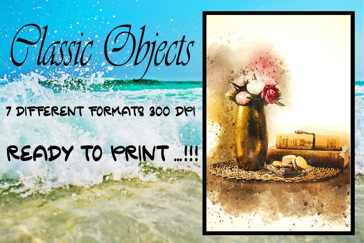 Printable vintage classic objects 7 different formats Pack22