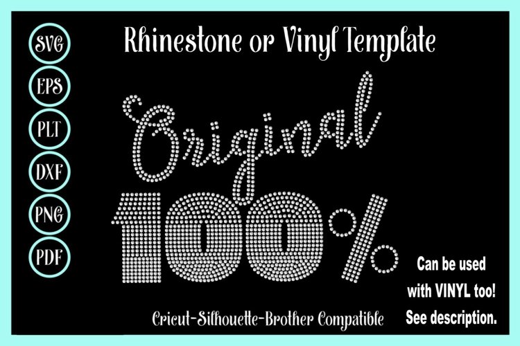 Original Rhinestone or Vinyl SVG Shirt Template - Diva 100