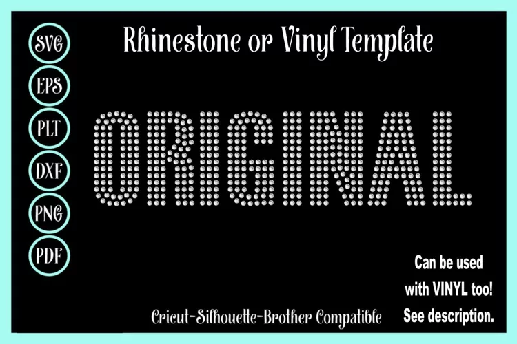 Original Rhinestone or Vinyl SVG Shirt Template - Diva