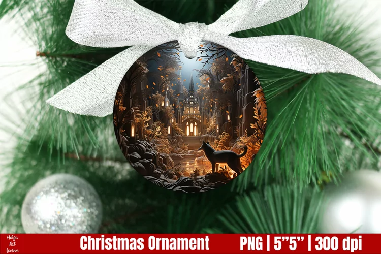 3D Christmas Ornaments PNG