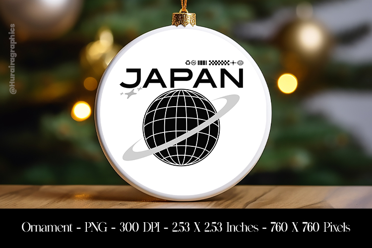 Japan Ornament Sublimation Design PNG