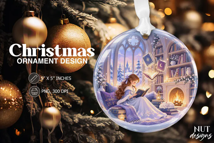 Christmas ornament Cozy Christmas Reading Ornament