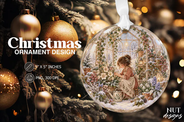 Christmas ornament Christmas Greenhouse Girl Ornament