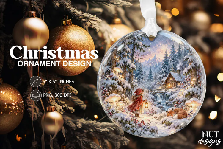 Christmas ornament Woodland Fox Christmas