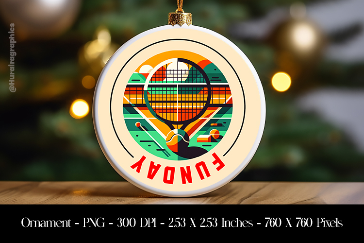 Funday Ornament Sublimation Design PNG