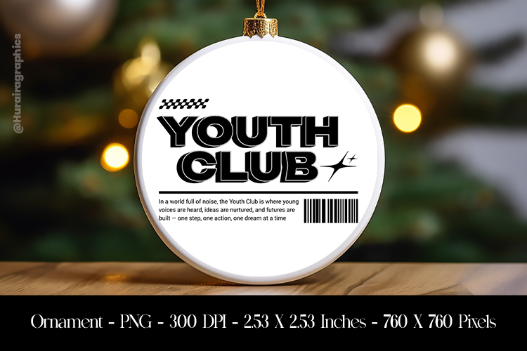 Youth Club Ornament Sublimation Design PNG