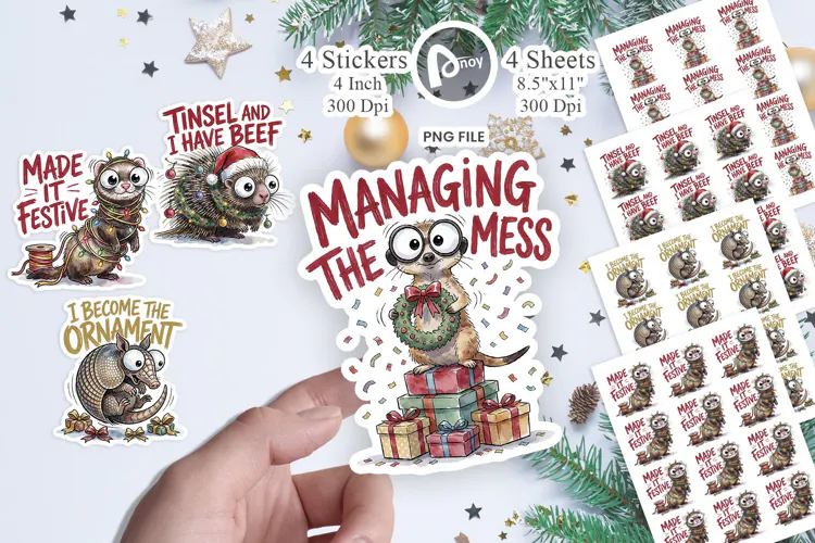 Ornament Avalanche & Tinsel Chaos Sticker