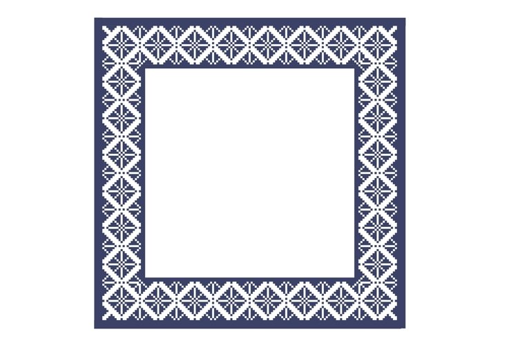 Traditional Slavic embroidery frame for textile. example image 1