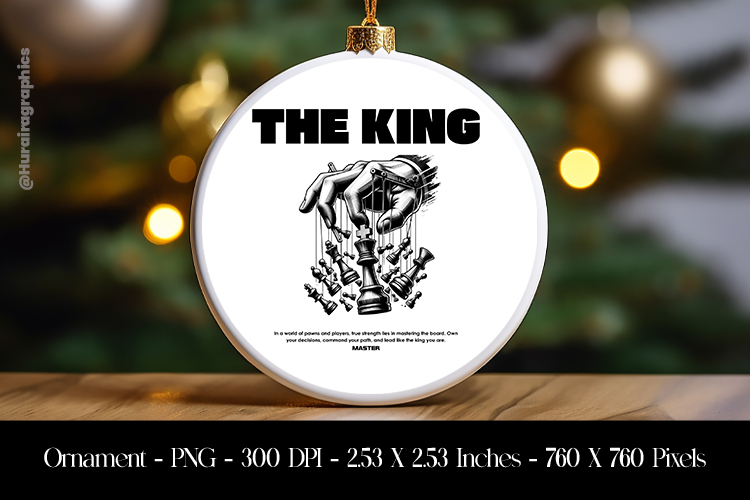 The King Ornament Sublimation Design PNG