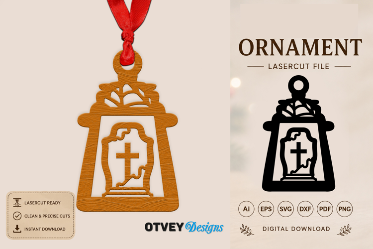 Ornament Lantern Halloween Lasercut