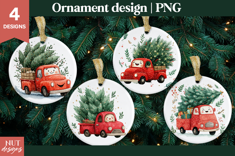 Christmas ornament Red Truck Christmas Ornaments