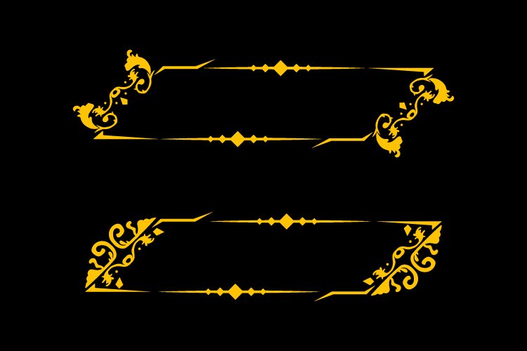 Ornamental golden decorative floral frame background