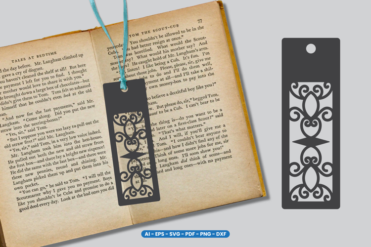 Ornamental Laser Cut Bookmark SVG