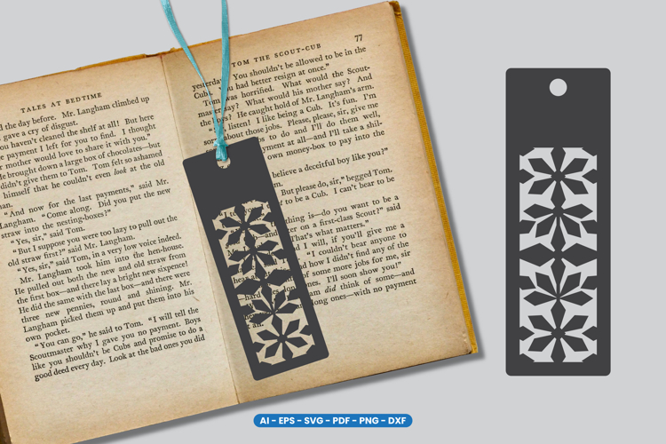 Ornamental Laser Cut Bookmark SVG