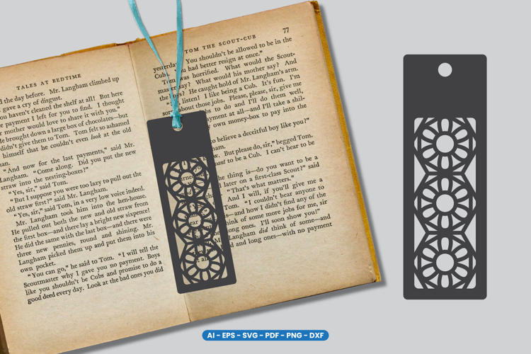 Ornamental Laser Cut Bookmark SVG