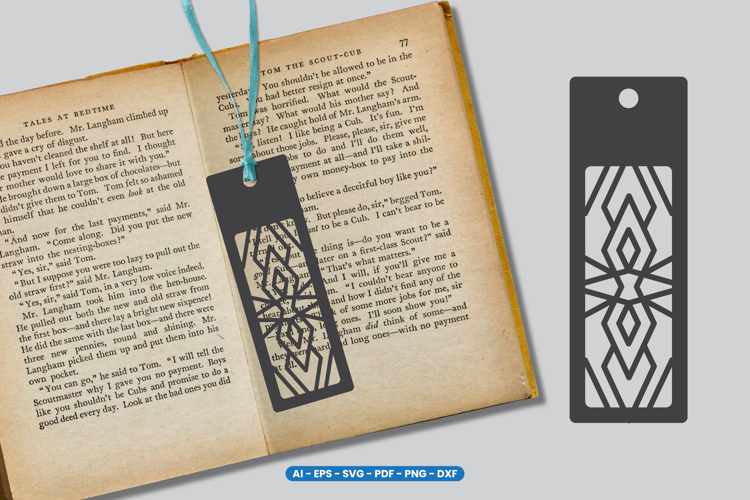 Ornamental Laser Cut Bookmark SVG