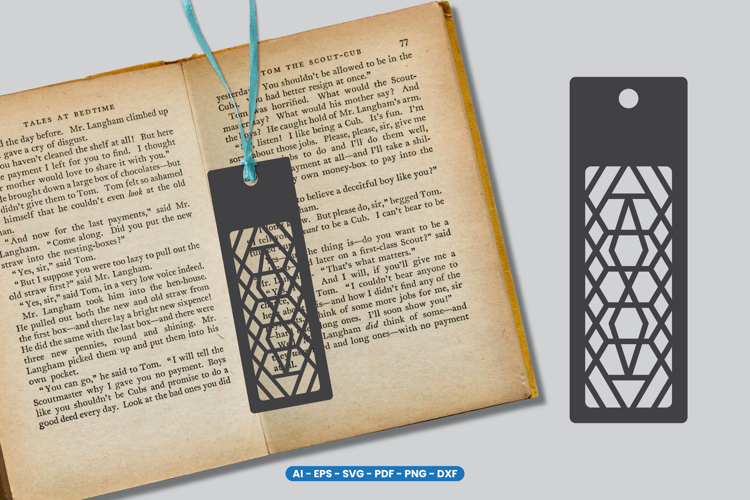 Ornamental Laser Cut Bookmark SVG