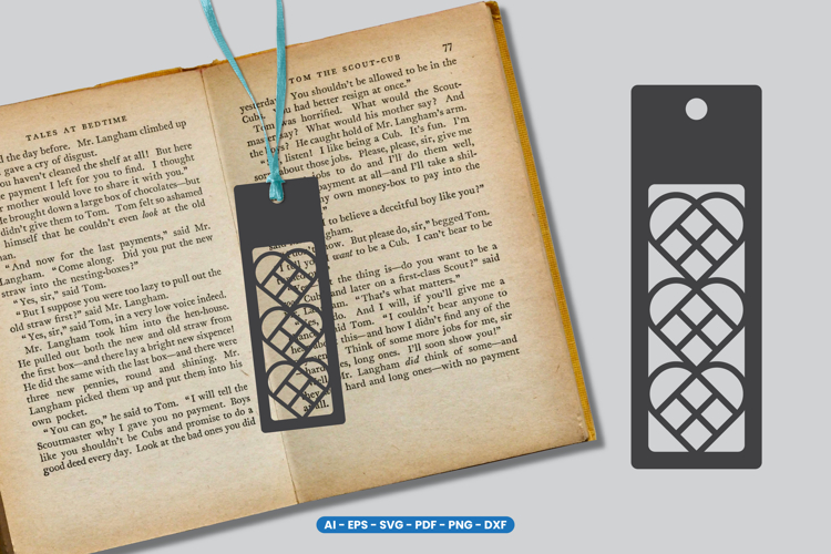 Ornamental Laser Cut Bookmark SVG