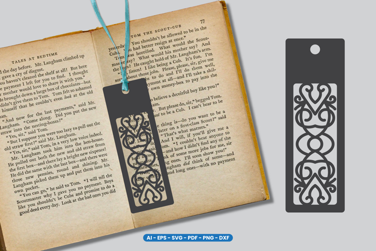 Ornamental Laser Cut Bookmark SVG