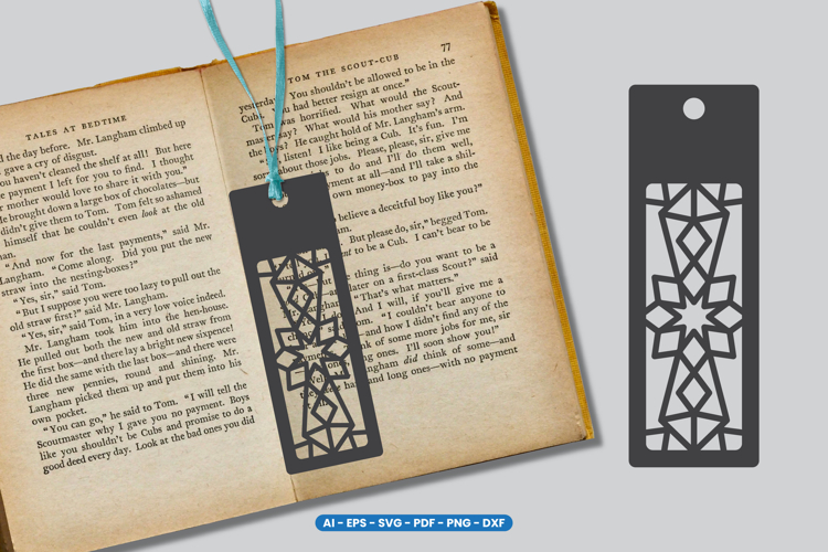 Ornamental Laser Cut Bookmark SVG