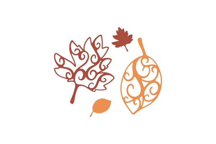 Ornamental Leaves SVG Cut File