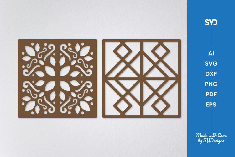 Ornamental Square Laser Cut SVG