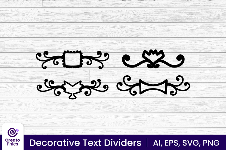 Decorative text dividers| Vector ornamental dividers