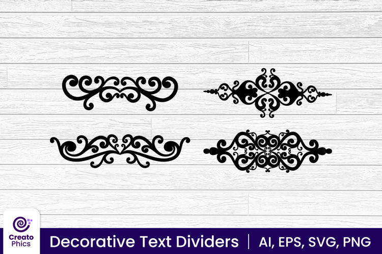 Decorative text dividers| Vector ornamental dividers