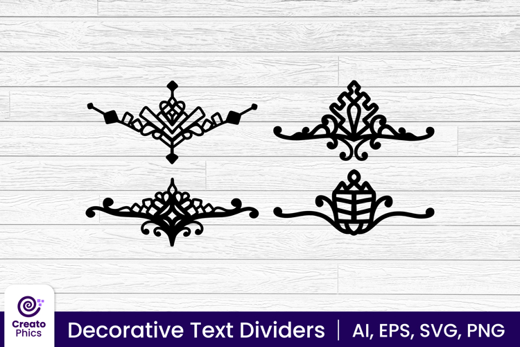 Decorative text dividers| Vector ornamental dividers