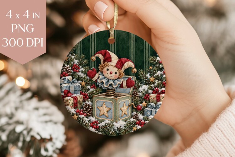 Jack in the Box Christmas Ornament PNG example image 1