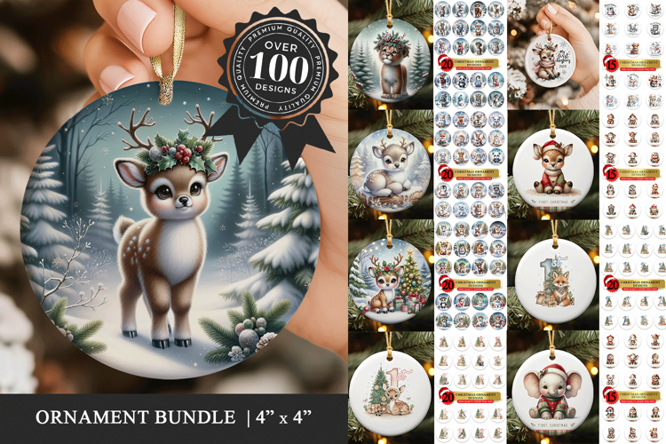 Bestselling Christmas Ornament Bundle | 100 Cute Animals