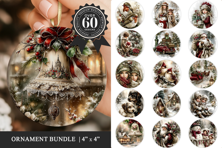 Vintage Christmas Ornament Bundle