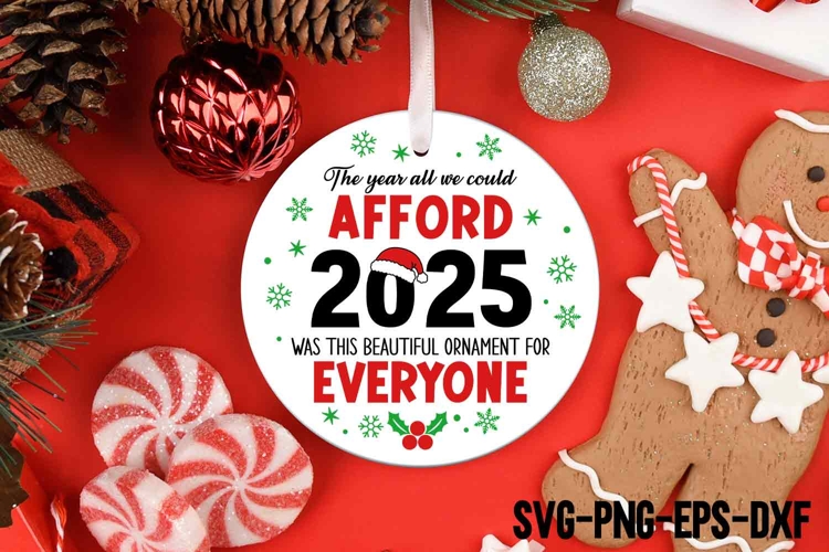 Funny Christmas 2025 Ornaments SVG | Christmas Decor Gift example image 1