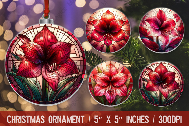 3D Christmas Ornament Sublimation Design, Round Ornament Png