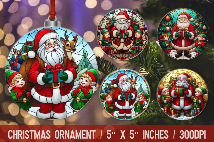 Christmas Ornaments Sublimation, Ornaments PNG Design