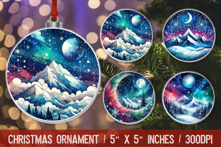 Christmas ornaments sublimation design