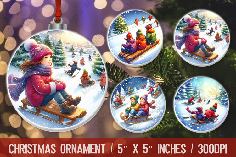 Christmas ornaments sublimation design