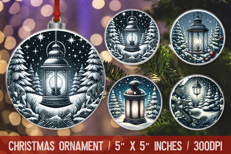 Christmas ornaments sublimation design