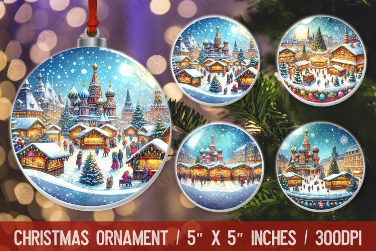 Christmas ornaments sublimation design