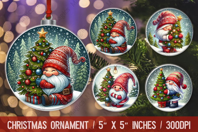 Christmas ornaments sublimation design