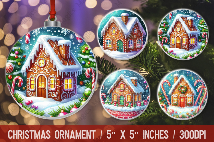 Christmas ornaments sublimation design