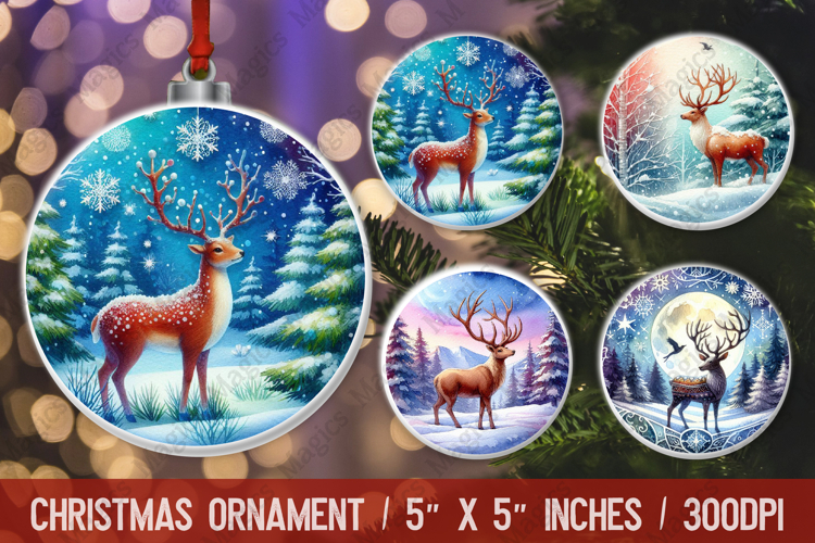 Christmas ornaments sublimation design