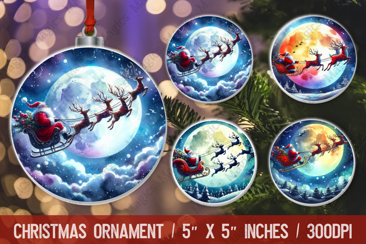 Christmas ornaments sublimation design